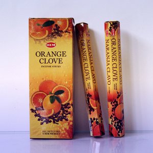 Благовония HEM шестигранники ORANGE-CLOVE апельсин-гвоздика