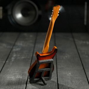 Гитара сувенирная Santana, на подставке, 24x8x2 см, коричневая
