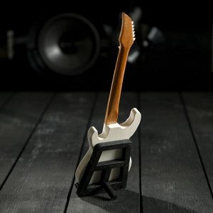 Гитара сувенирная Ibanez, на подставке, 24x8x2 см, бело-чёрная