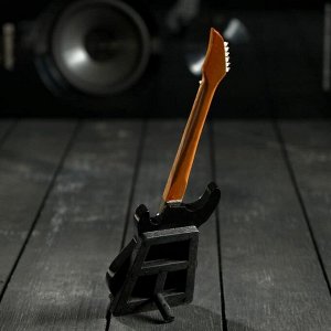 Гитара сувенирная Ibanez, на подставке, 24x8x2 см, чёрно-белая