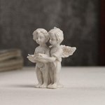 Сувенир полистоун &quot;Белоснежные ангелочки с книгой&quot; 5,7х4,4х3,3 см