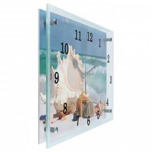 Часы настенные, серия: Море, "Обитатели морского дна", 25х35  см