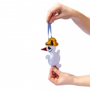Мягкая игрушка из фетра «Снеговик» своими руками
