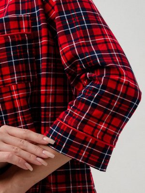 Пижама женская Красная-клетка (брюки)распродажа