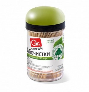 "GRIFON" Зубочистки в индивидуальной п/п упаковке, 200шт.