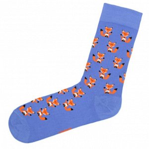 Носки "Лиса" цв.голубой, размер 36-41