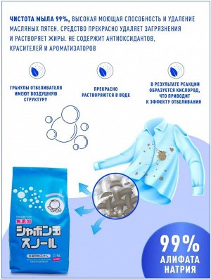 SHABONDAMA "Сноул" Натуральное порошковое мыло для стирки белья 2,1 кг. 1/6 (бумажный пакет)