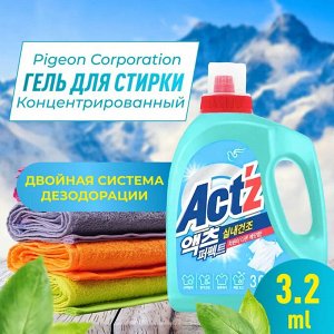 Концентрированный гель "Act'z" для стирки белья для машин с вертикальной загрузкой (для сушки в помещении) 3200 мл