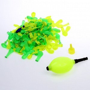 Funny toys Водяные бомбочки «Бей в цель», 200 шт., с насосом и насадкой, МИКС