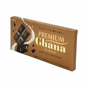 Шоколад ГАНА Премиум тёмный молочный, Lotte 70г, 1/10/120