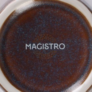 Соусник фарфоровый Magistro Garland, 70 мл, d=6,5 см, цвет синий