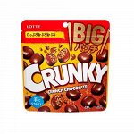 Шоколад Кранки хрустящий Big Pouch большой пакет, Lotte 72г, 1/10/90