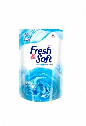 Essence, Fresh & Soft Средство для стирки жидкое 400 мл "Blue Fresh" " (Morning Kiss) мягкая упаковка (запаска), Таиланд