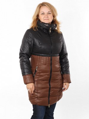 YM14-018-3 куртка женская, коричнево-черная