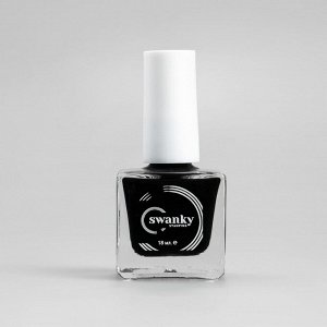 Лак для стемпинга SWANKY STAMPING №001 чёрный 18мл