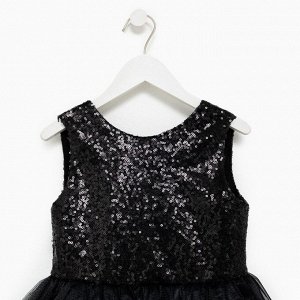 Платье для девочки с пайетками KAFTAN 32 (110-116), цвет чёрный
