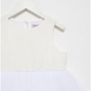 Платье для девочки MINAKU: PartyDress цвет белый, рост 122