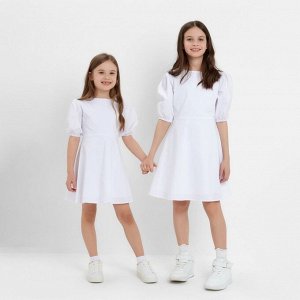 Платье для девочки MINAKU, цвет белый, рост 122 см