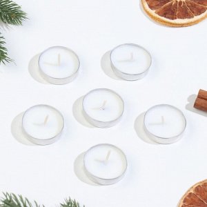 Набор свечей чайных ароматических, 6 шт, ваниль, Новый год