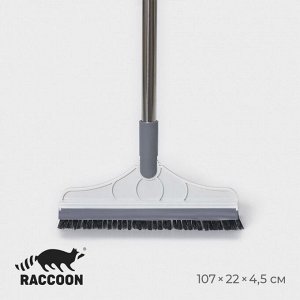 Щётка для пола и мытья труднодоступных мест, стыков, с водосгоном Raccoon, ворс углом, 3 см, 107x22x4,5 см