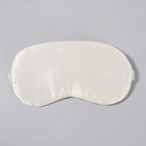 Маска для сна «ШЁЛК», 19 x 10 см, резинка одинарная, цвет белый