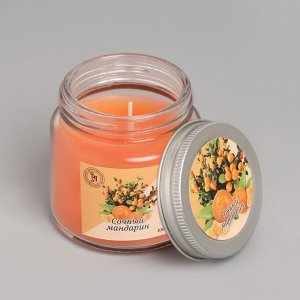Свеча  ароматическая в стекле 6,3см, 100мл, сочный мандарин