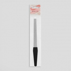 Пилка металлическая для ногтей, прорезиненная ручка, 17 см, цвет серебристый/чёрный