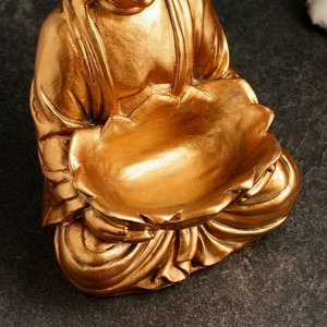 Подставка для мелочей "Будда с лотосом" бронза, 19х17х32
