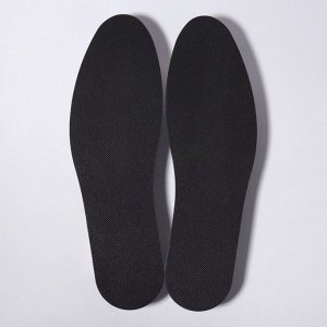Стельки для обуви, универсальные, влаговпитывающие, 36-46 р-р, 29 см, пара, цвет чёрный