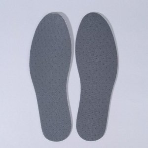 Стельки для обуви, универсальные, дышащие, 36-47 р-р, 28,5 см, пара, цвет серый