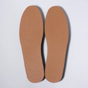 Стельки для обуви, универсальные, дышащие, 36-47 р-р, 30,5 см, пара, цвет коричневый