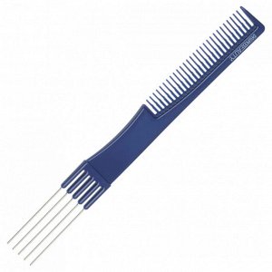 Деваль Расческа для начеса с металлическими зубцами, синяя, Dewal DB-S 6506, 19 см