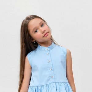 Платье для девочки MINAKU: Cotton collection цвет голубой 134