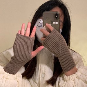 Митенки теплые, женские, перчатки