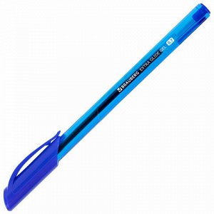 Ручка гелевая BRAUBERG "Extra Glide Gel", СИНЯЯ, трехгранная, игольчатый наконечник 0,7 мм, линия 0,5 мм, 144076