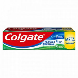 Зубная паста 150 мл COLGATE "Натуральная мята", тройное действие, с фторидом, 6920354806926