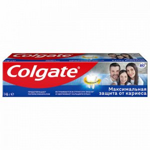 Зубная паста 100 мл COLGATE "Свежая мята", защита от кариеса, с фторидом и кальцием, 7891024149102