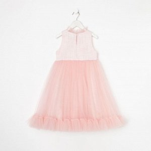 Платье нарядное детское, цвет розовый, рост