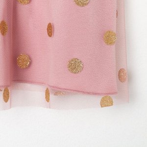 Платье детское нарядное KAFTAN горошек, рост, розовый