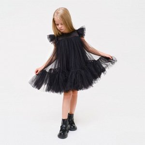 Платье детское нарядное с пышной юбкой KAFTAN, рост 86-92, чёрный