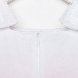 Платье нарядное детское KAFTAN, 34 (122-128 см), белый/розовый