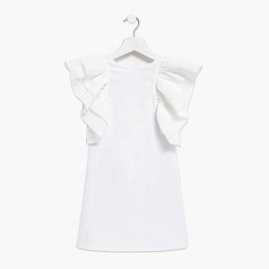 Платье для девочки MINAKU: Cotton Collection цвет белый, рост 140