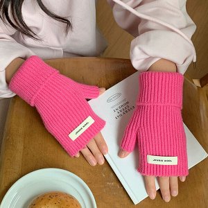 Митенки теплые, женские, перчатки