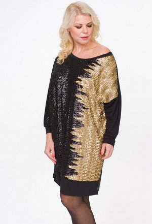 Платье ASV 2112 черно-золотой