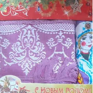 Новогодний подарок (1 шт.  махровое полотенце +1 шт вафельное полотенце)