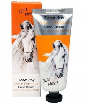 FarmStay Visible Difference Hand Cream Jeju Mayu Крем для рук с лошадиным маслом
