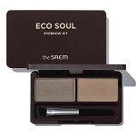 Пудра для бровей The Saem Eco Soul EyeBrow Kit (№02 Gray Brown), 5 г