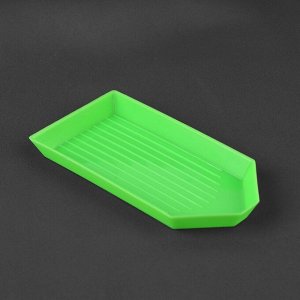Органайзер-ванночка для бисера и страз, 4.8x9 см, 4 шт. на подставке, зелёный, прозрачный