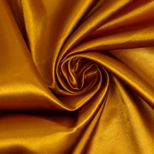 Ткань для рукоделия, лоскут сатина, золотой, 100x150 см, 100% п/э