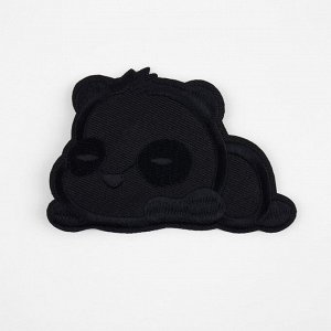 Термоаппликация «Панда», 8 x 6 см, цвет чёрный
